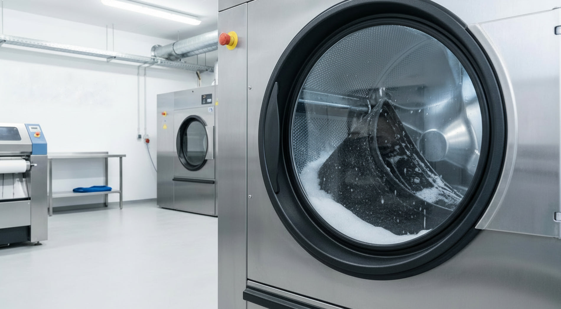 Eingangsmatte die in einer Waschmaschine gewaschen wird