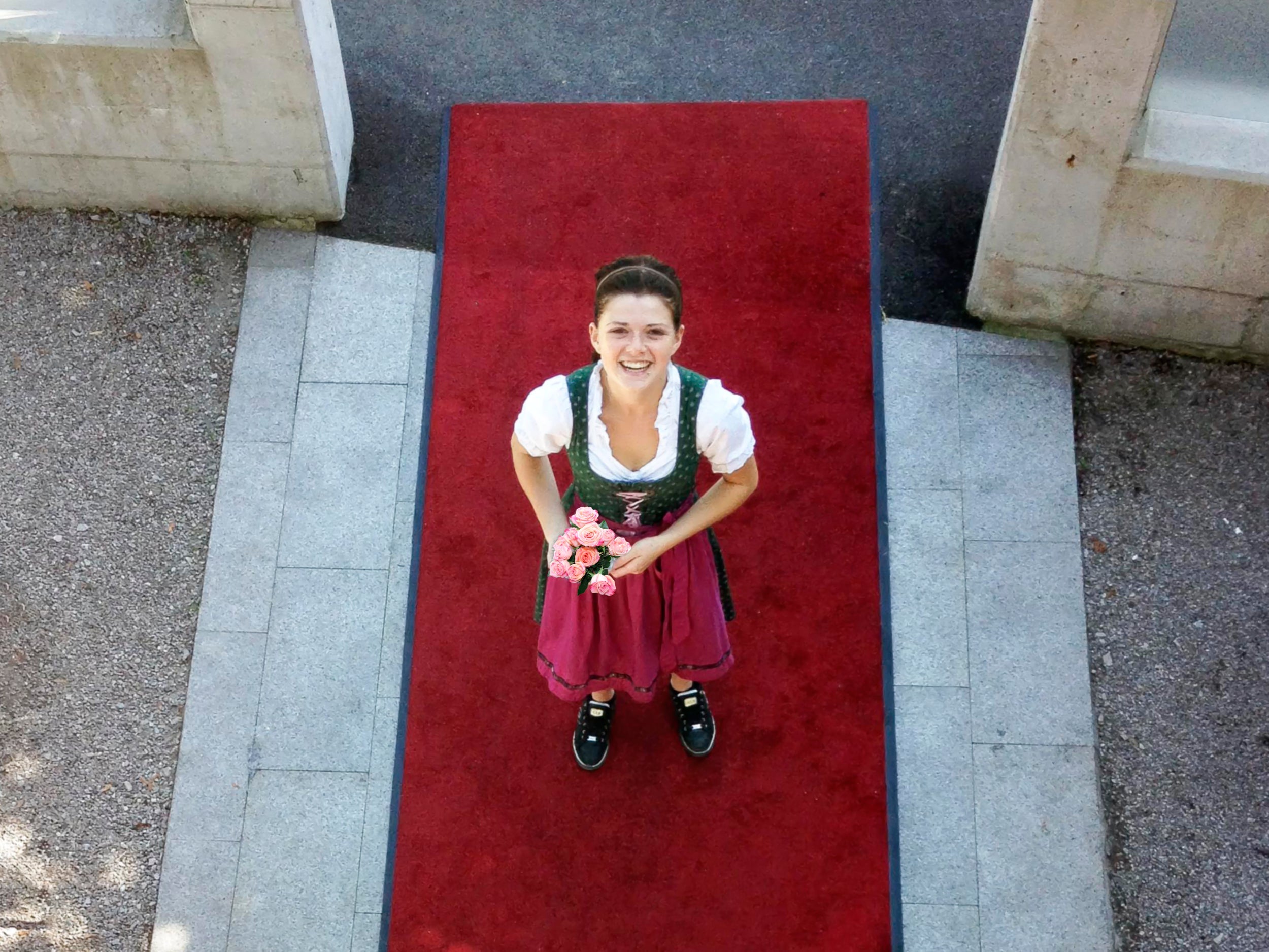 Outdoor Schmutzfangmatte im Außenbereichs eines Resturaunts