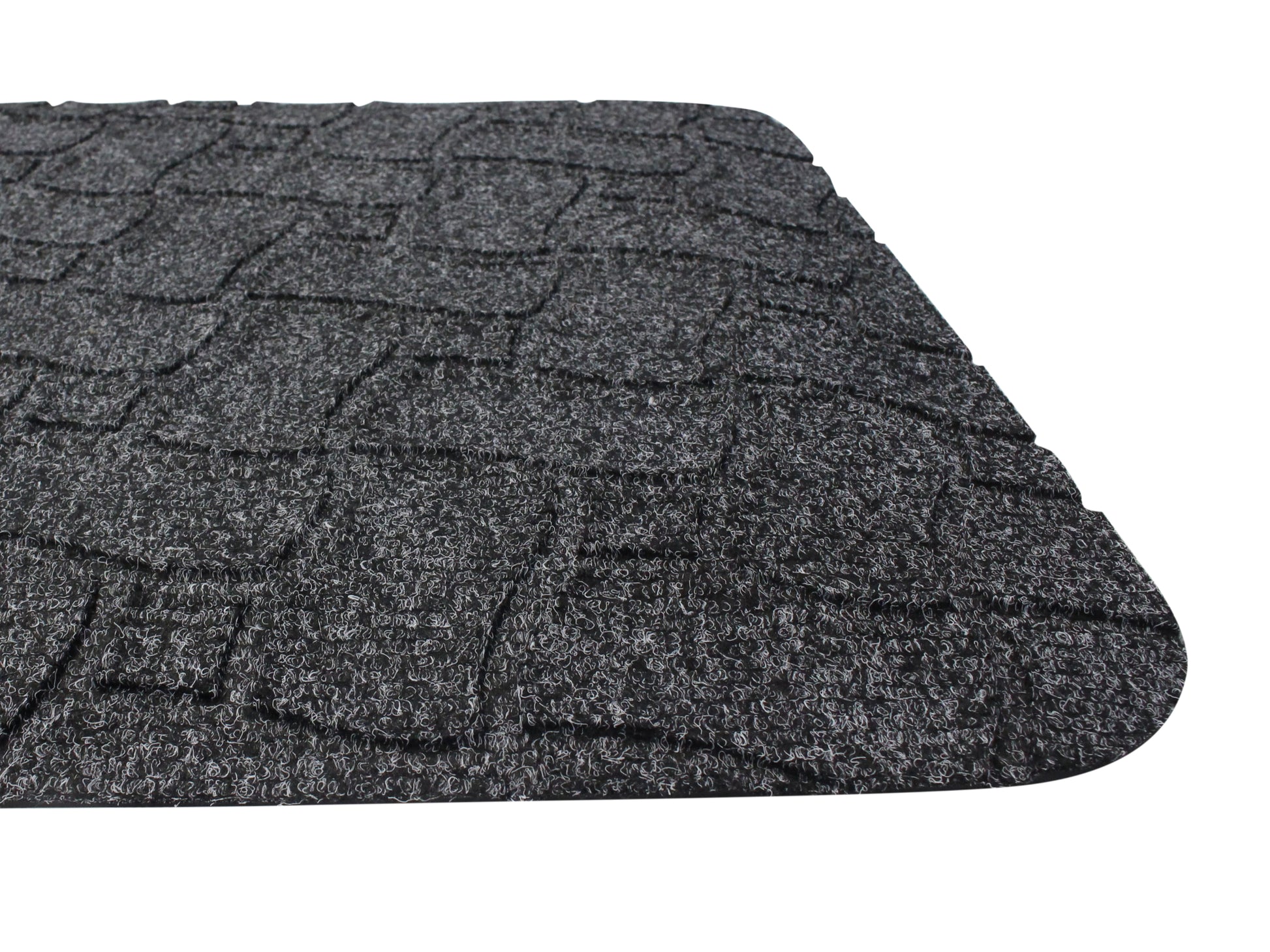 Nahaufnahme der ergonomischen Arbeitsplatzmatte mit Ripsoberfläche Ergo Grip