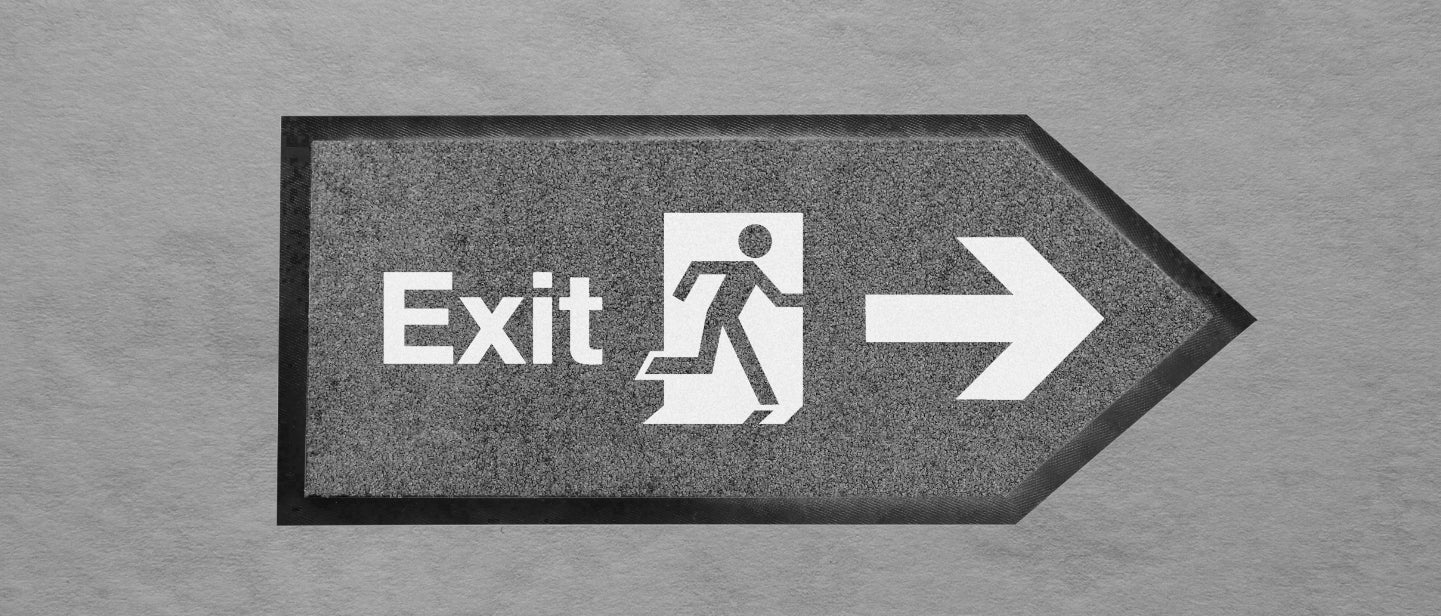 Bedruckte Fußmatte mit gutem Kontrast in schwarz weiß