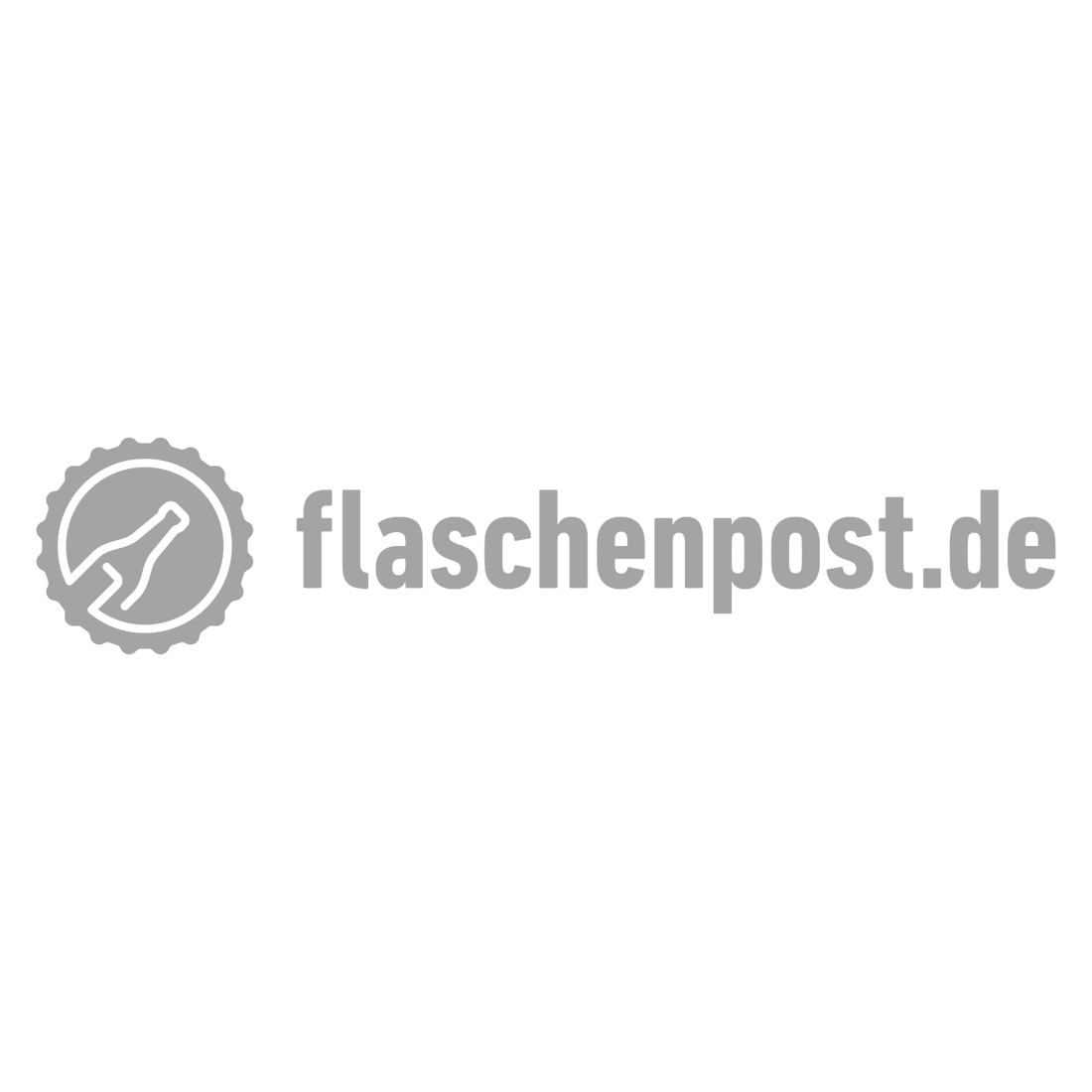 Flaschenpost Referenz Logo in grau