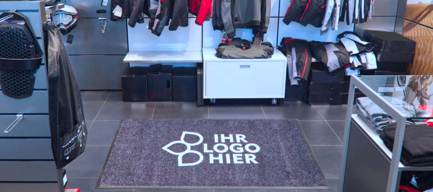 Fußmatte mit Logo im Verkaufsbereichs 