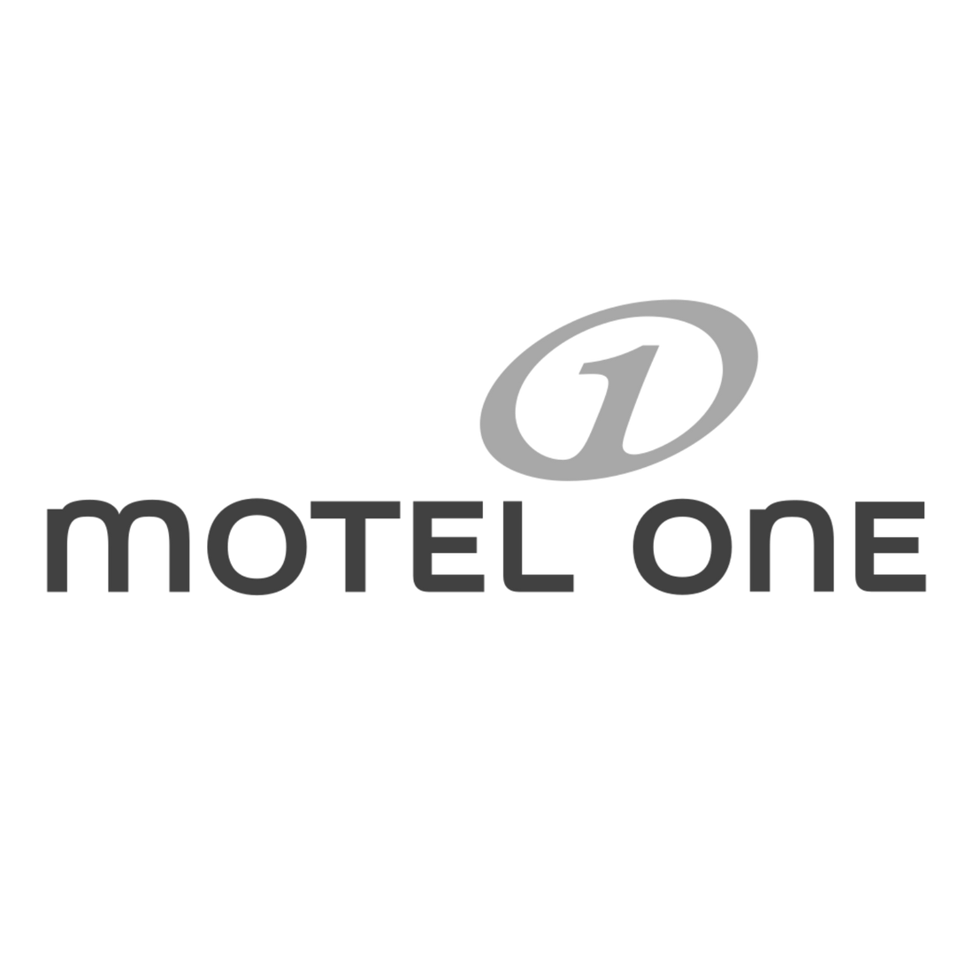 Motel One Referenz Logo in Graustufen