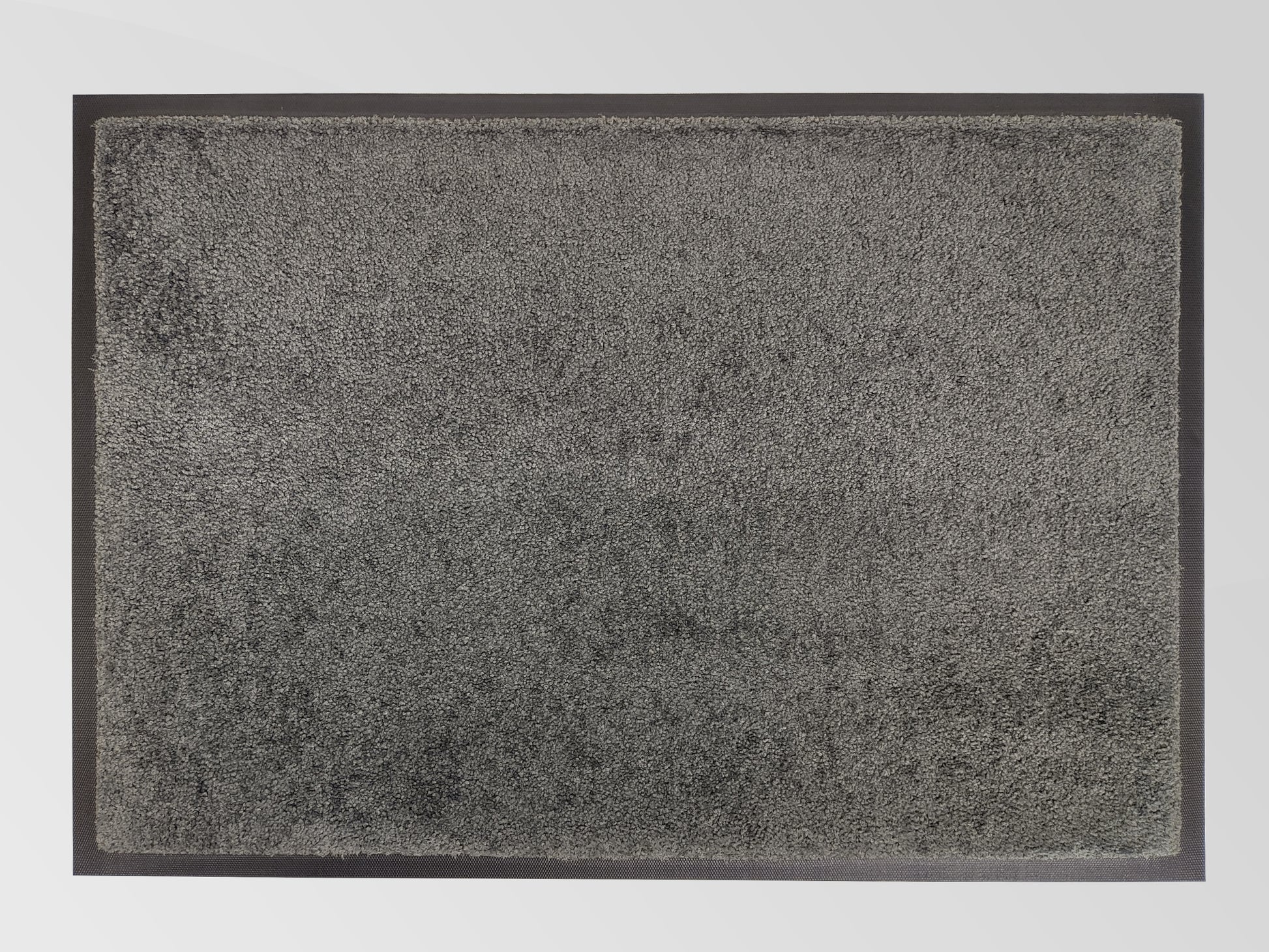 Graue Schmutzfangmatte mit Rand von oben