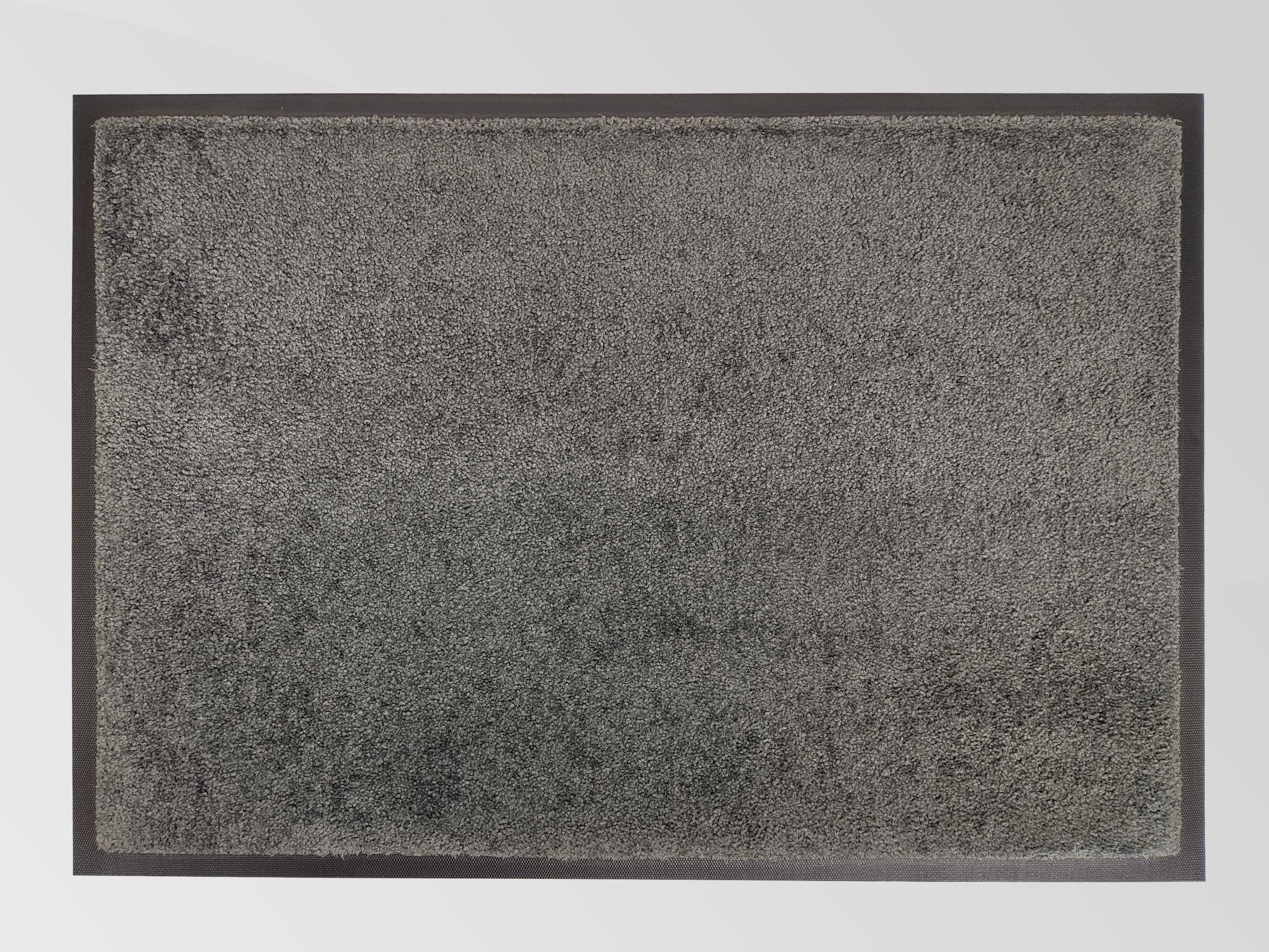 Graue Schmutzfangmatte mit Rand von oben