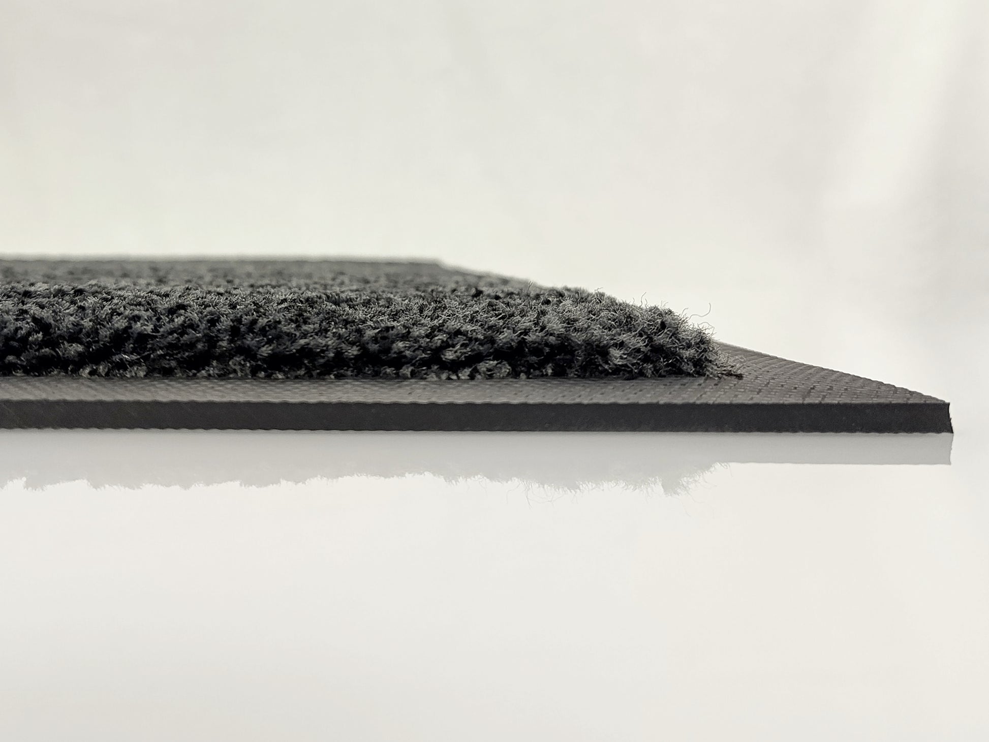 Aufnahme aus dem Profil: Befahrbare Schmutzfangmatte mit grauem Floor und Rand