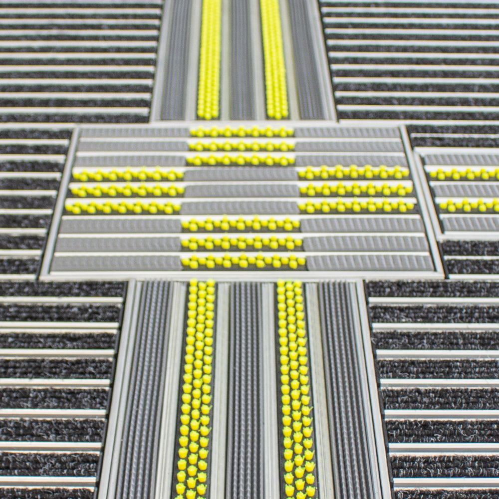 Detailansicht eines taktilem Leitsystems