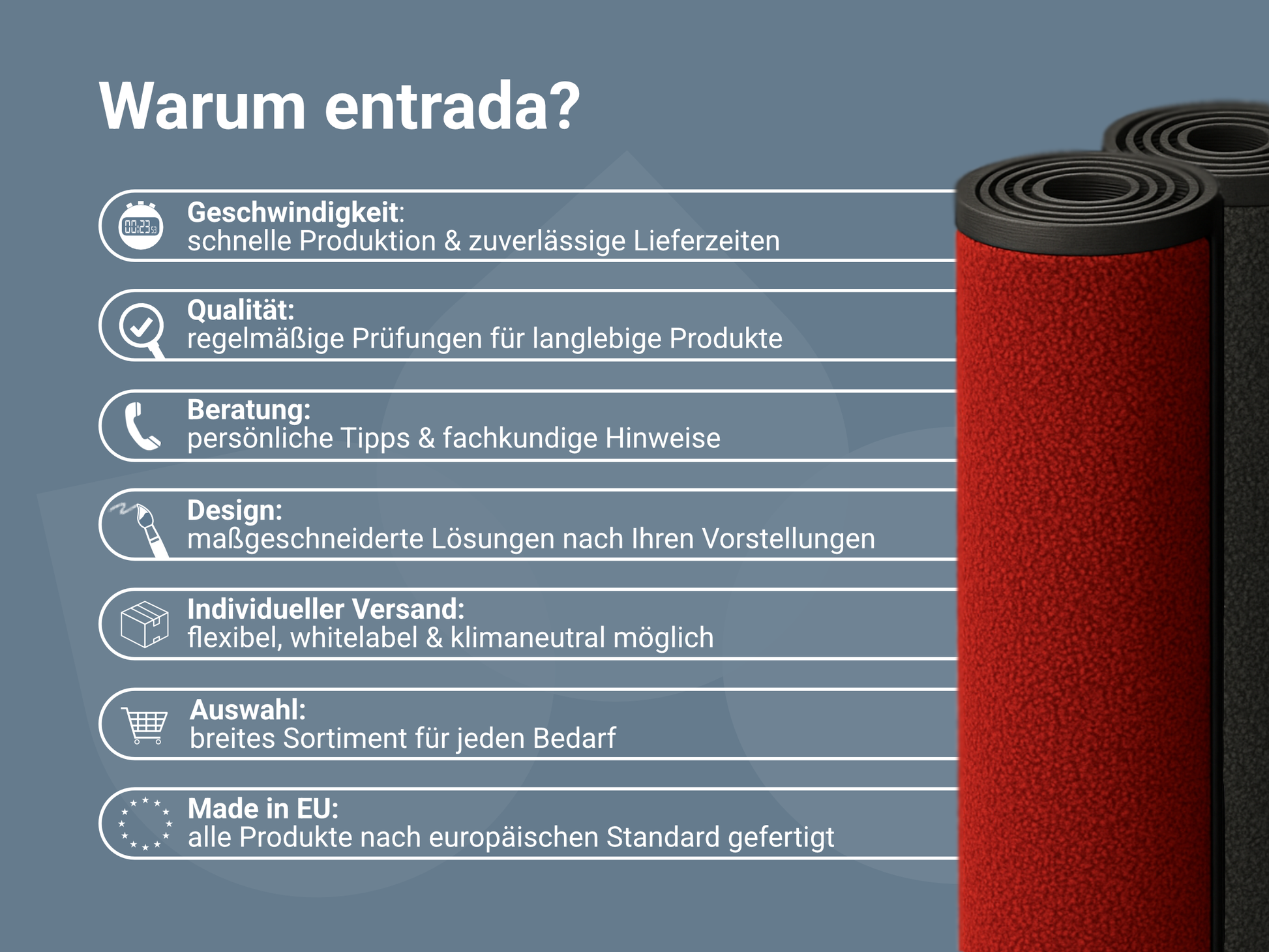 Alle Unternehmensvorteile in der Zusammenarbeit mit entrada auf einen Blick