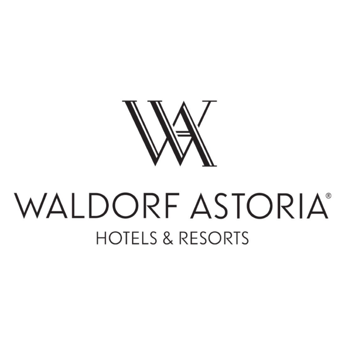 Waldorf Astoria Referenz Logo in schwarz
