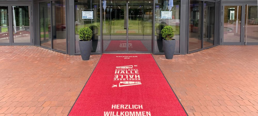 Fussmatte fuer draussen Situation Kugelbake Halle