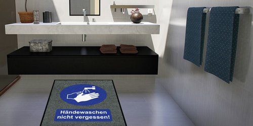 Handhygiene-Fußmatte Motiv A
