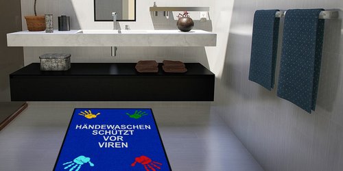 Handhygiene-Fußmatte Motiv C