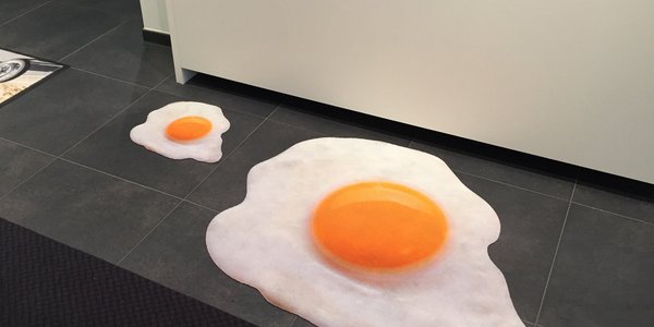 Fußmatte als Sonderform Ei