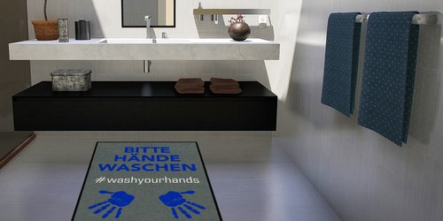 Handhygiene-Fußmatte Motiv B