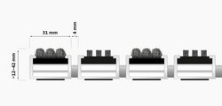 Eingangsmatte entrada Robust Kombination Rips Work technische Zeichnung