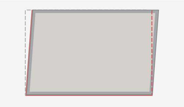 Grafik Trapezform vermeiden
