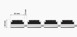 Eingangsmatte Smart Brush technische Zeichnung