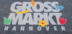 Messeteppich bedruckt mit Großmarkt Hannover Logo